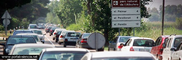 Carretera Alfafar El Saler cerrada